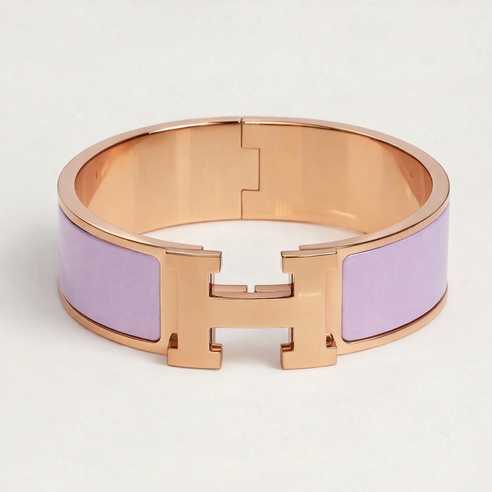 New Hermes Clic Clac H Bracelet in Rose Gold